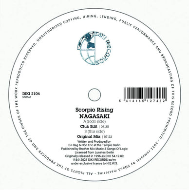 SCORPIO RISING - NAGASAKI - DIKI RECORDS - Trance -  Import - 12