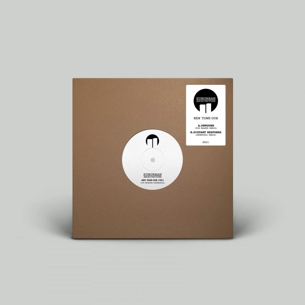 Tim Reaper / Drumskull - New Town Dub #001 [hand-stamped label / stickered sleeve] - Suburban Architecture - NEWDUB001 - 10
