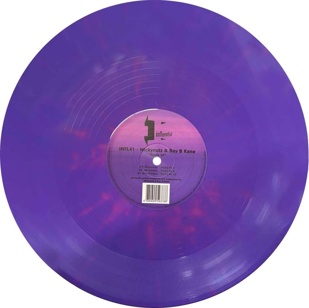 Nickynutz & Bay B Kane - Tricks EP - Influential Records - INFL41 - 12" Limited Edition Purple and Pink Version Vinyl