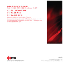 Load image into Gallery viewer, Nookie Featuring Mikee Freedom &amp; Kali Mist - One Finger Punch EP - Opus One Records - O1R006 - Breakbeat - 12" Black Vinyl