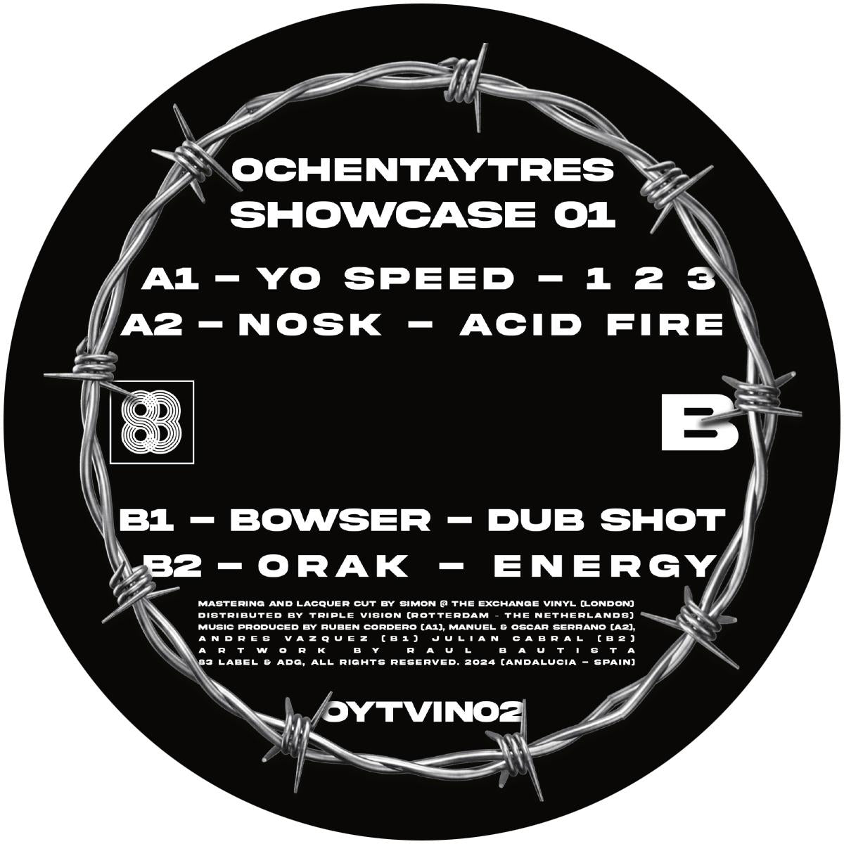 Various Artists - 83 - Showcase 01 - OYTVIN02 - 12" Vinyl - Breakbeat - Spanish Import