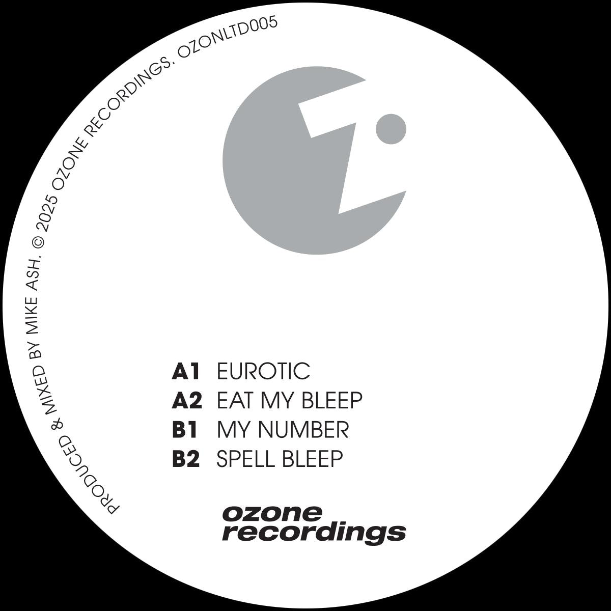 Mike Ash - Eurotic - Ozone Recordings - OZONLTD005 - 12" Vinyl - Hardcore