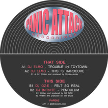Load image into Gallery viewer, DJ Elmo, DJ OZ-E, DJ Infinite - Trouble In Toytown EP - Panic Attack Records - PAR002 - Hardcore - 12&quot; Black Vinyl