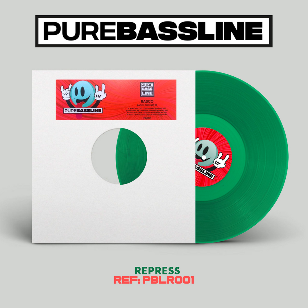 Bassline Records - RASCO – BACK 2 THE PAST EP (12″ Green Vinyl) PBLR001 - ltd repress