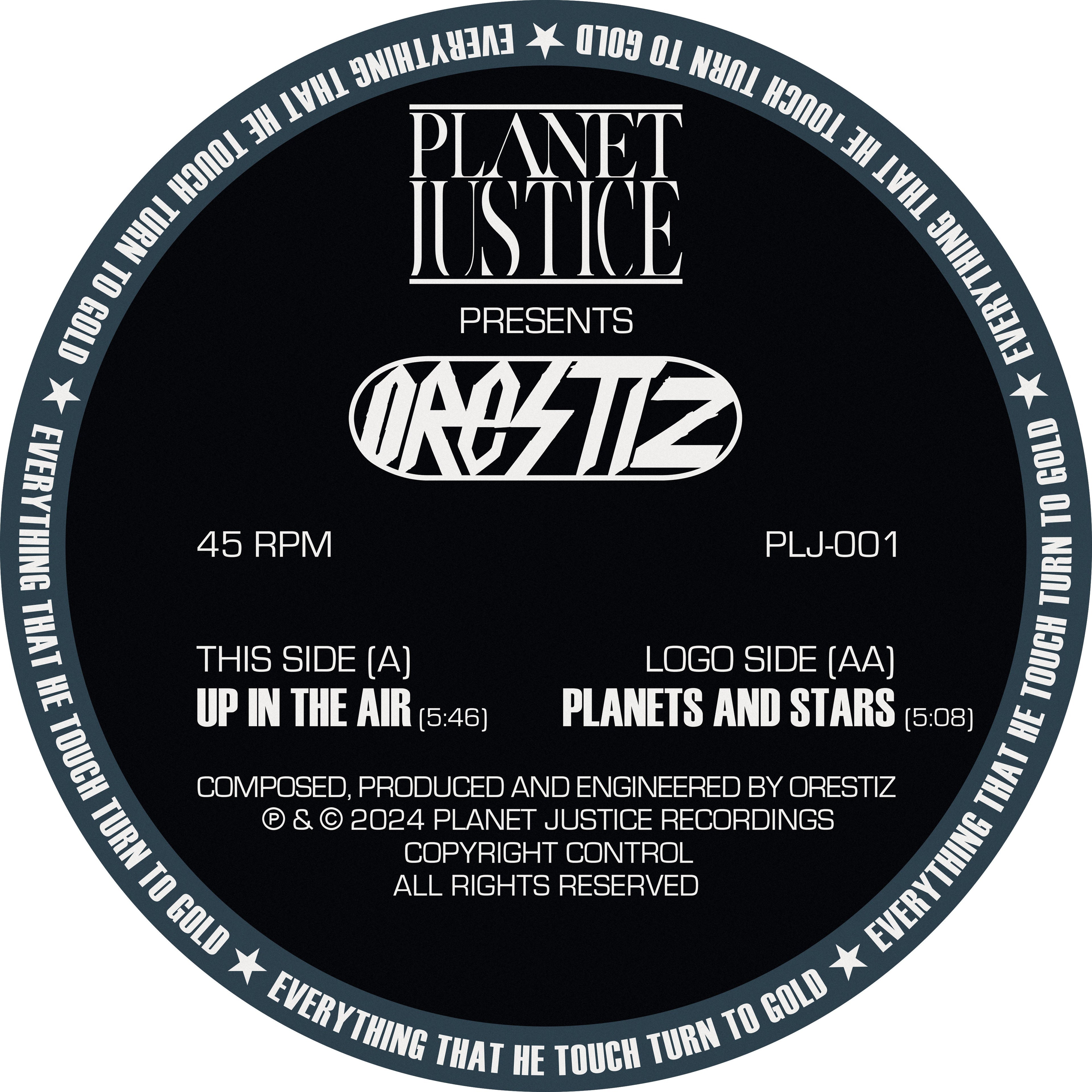Orestiz - Planet Justice - Up In The Air EP - PLJ001 - 12" Vinyl