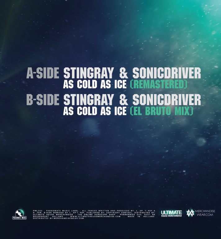 Stingray & Sonicdriver - As Cold As Ice - PML002 back