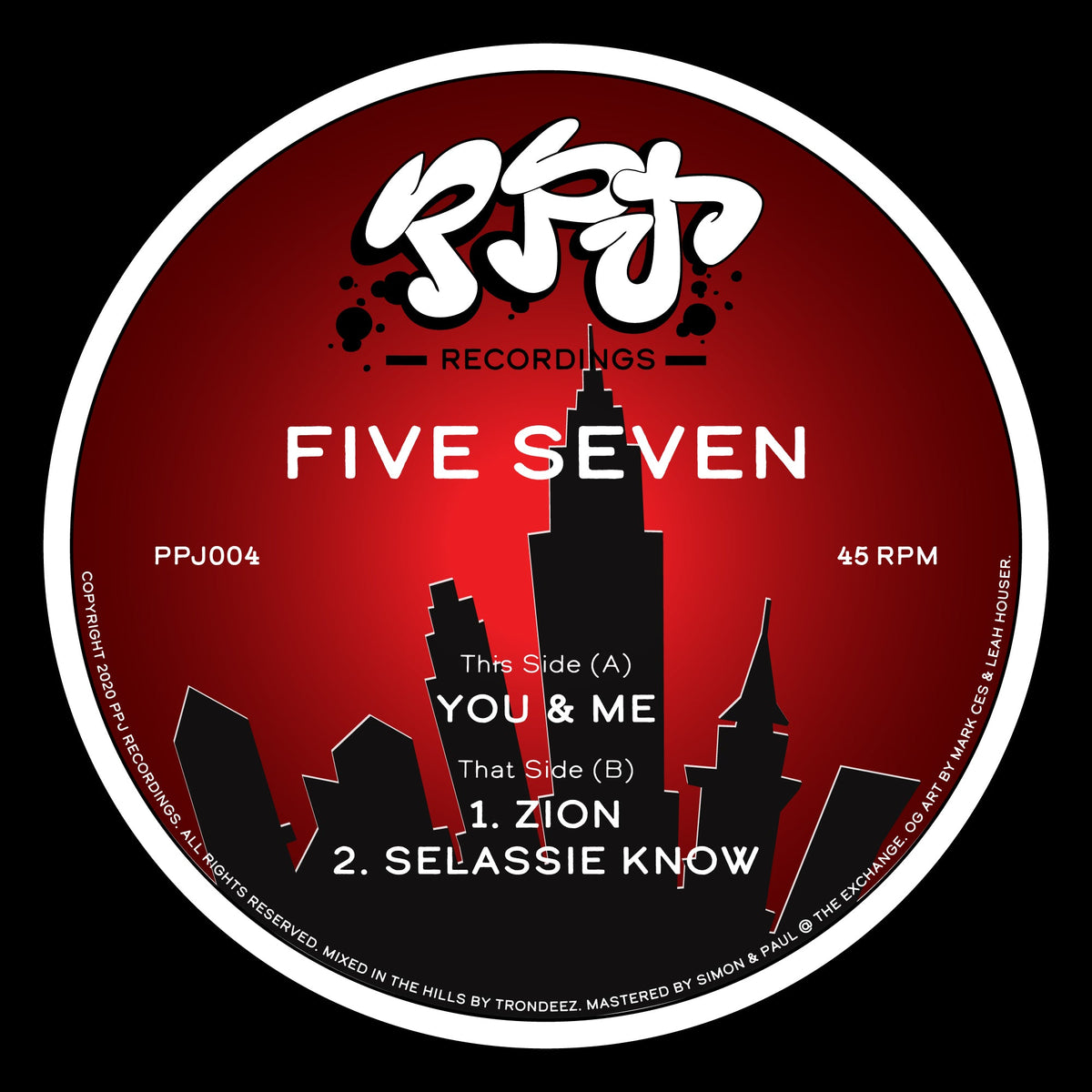 Five Seven - You & Me EP - PPJ Records - PPJ004 - 12