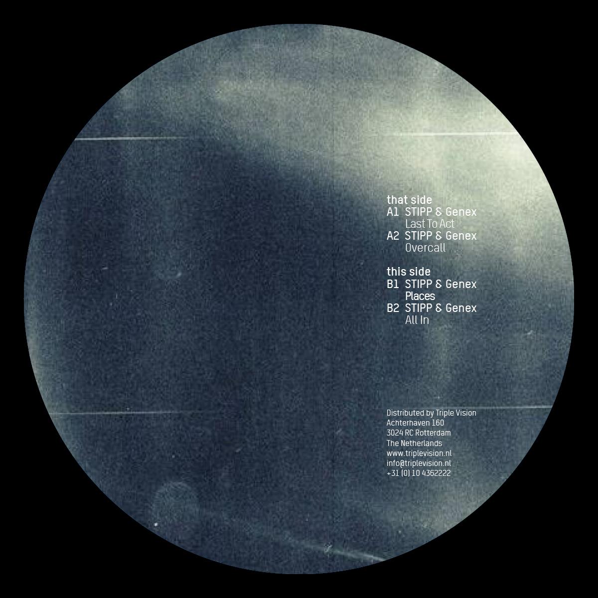 STIPP & Genex - Overcall EP - Planet Rhythm - PRRUKWHT015 - 12" Vinyl - Techno - Dutch Import