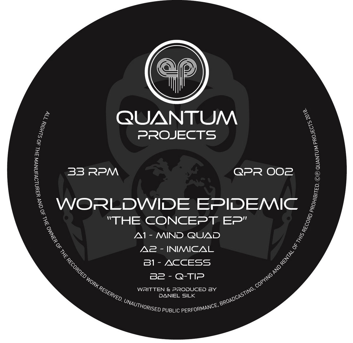 Worldwide Epidemic - The Concept EP - Quantum Projects - QPR 002 - Old Skool - 12" Black Vinyl