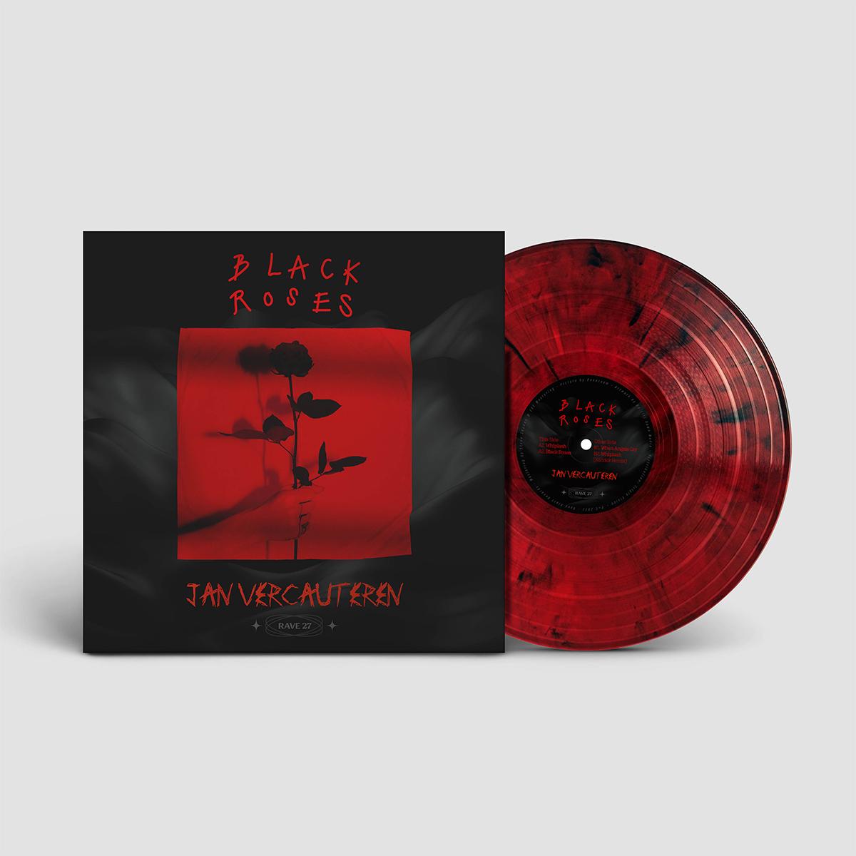 Jan Vercauteren - Black Roses EP [red marbled vinyl / printed sleeve] - Techno  - Rave Alert Records -12" vinyl RAVE27