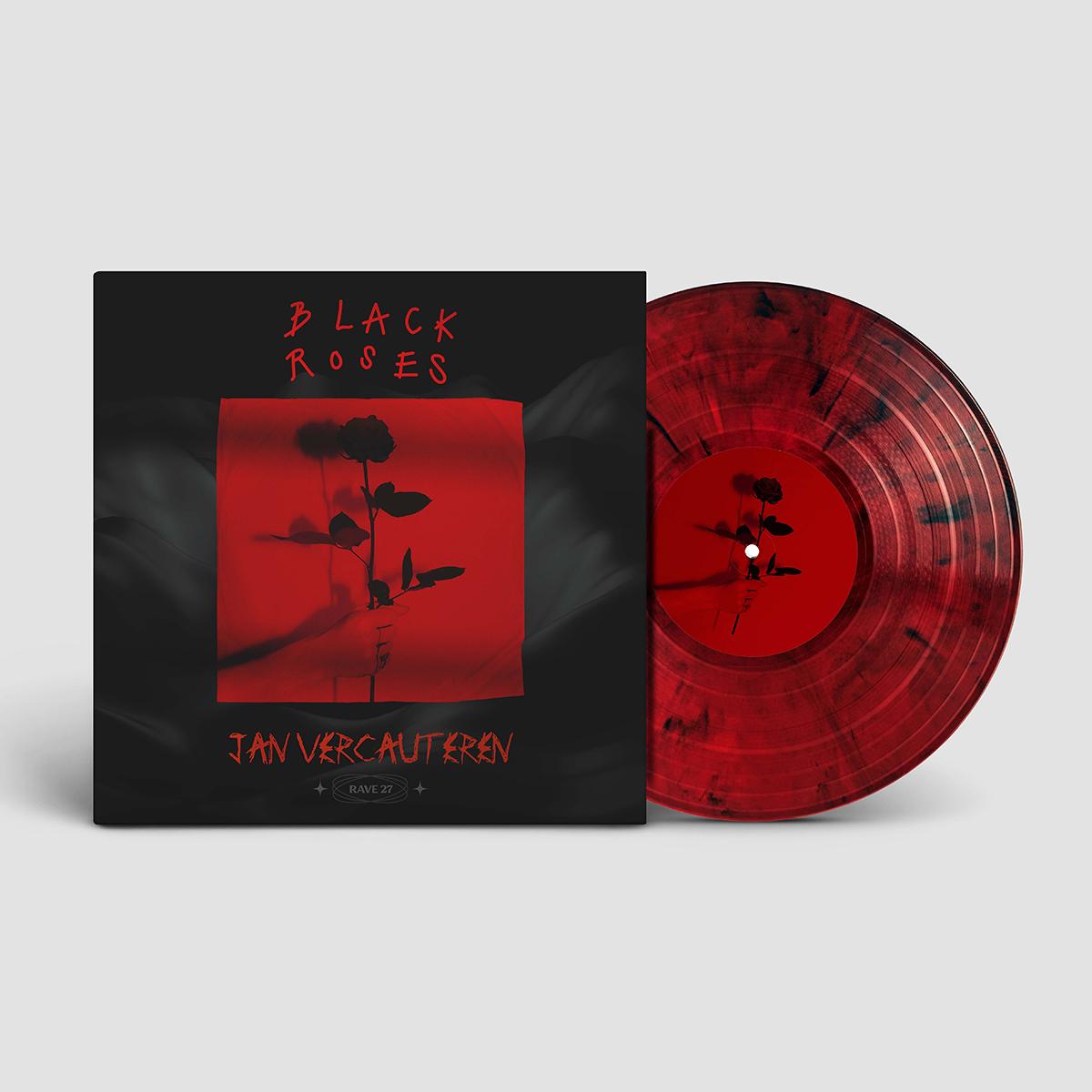 Jan Vercauteren - Black Roses EP [red marbled vinyl / printed sleeve] - Techno  - Rave Alert Records -12" vinyl RAVE27
