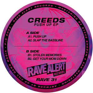 Creeds - Push Up EP [green marbled vinyl] - Techno  - Rave Alert Records -12" vinyl - RAVE31ltd