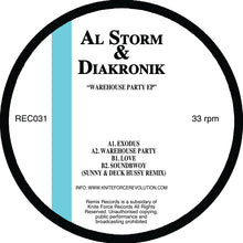 Load image into Gallery viewer, Al Storm &amp; Diakronik - Warehouse Party EP  - Remix Records - REC031 - 12&quot; Vinyl