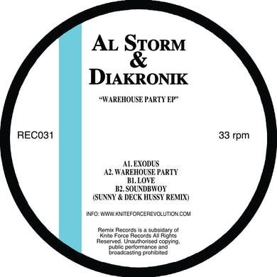 Al Storm & Diakronik - Warehouse Party EP  - Remix Records - REC031 - 12