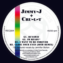 Load image into Gallery viewer, Jimmy J &amp; Cru-l-t - Runnaway / I Want To be Forever - Disc 4 only - 12&quot; Vinyl - REC35-GH