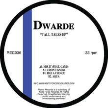 Load image into Gallery viewer, Dwarde - Tall Tails EP  - Mix It (Feat. Gand)  / U Don&#39;t Know  - Remix Records - REC036 - 12&quot; Vinyl