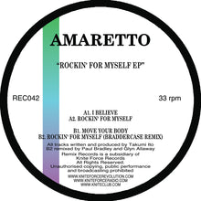 Load image into Gallery viewer, Amaretto - Rockin&#39; For Myself EP - Remix Records - REC42 - Old Skool - 12&quot; Turquoise Vinyl Version