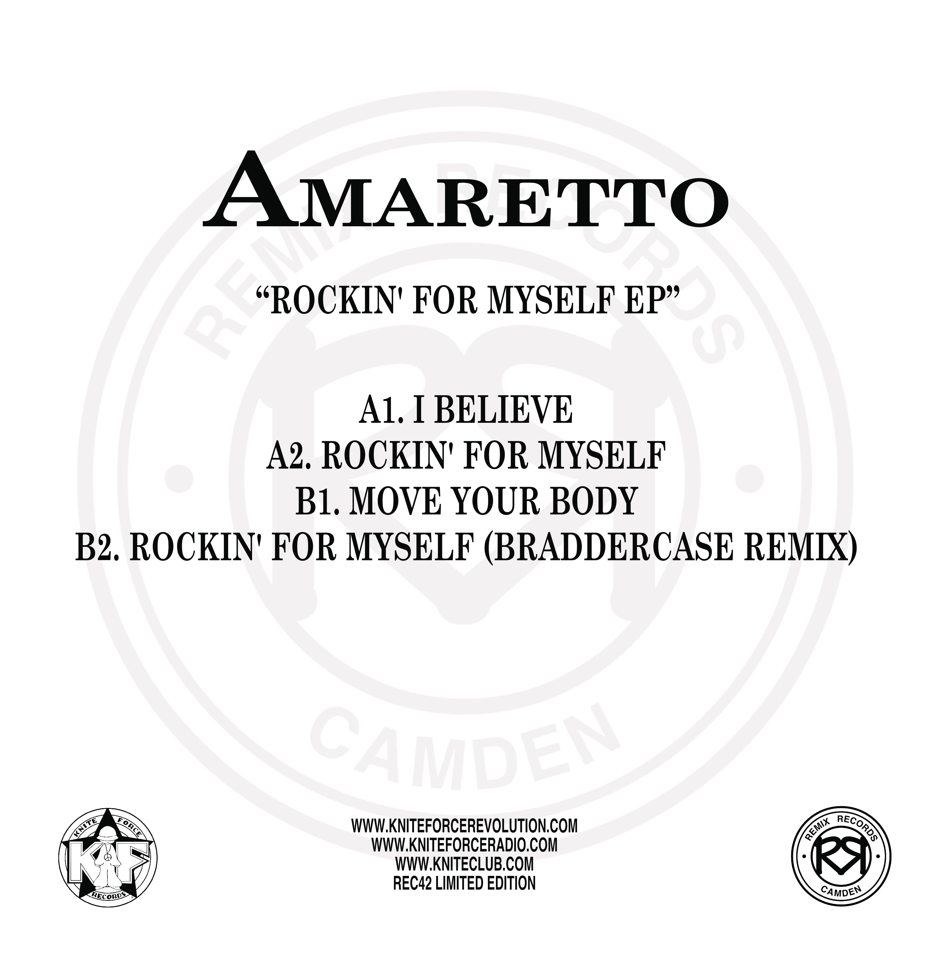 Amaretto - Rockin' For Myself EP - Remix Records - REC42 - Old Skool - 12" Turquoise Vinyl Version