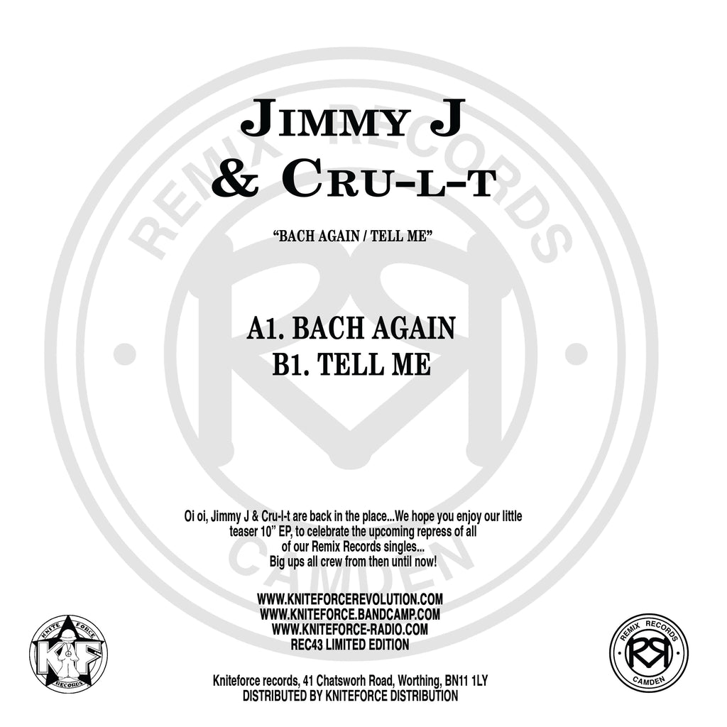 Jimmy J & Cru-l-t - Bach Again EP - Remix Records - REC43 - 10" Vinyl