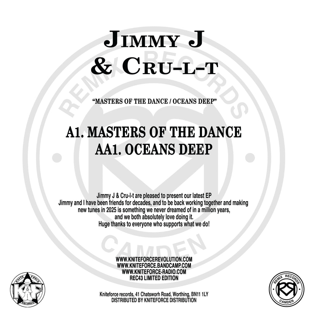 Jimmy J & Cru-L-T - Masters Of The Dance EP - Remix Records - REC45 - Old Skool - 12" Black Vinyl