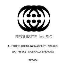 Load image into Gallery viewer, Friske, Gremlinz &amp; Aspect - Nailgun / Musically Speaking -  Requisite Music - REQ004