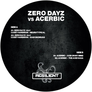 Zero Dayz / Acerbic - Resilient 002 [limited edition / 200 copies] - Resilient Recordings - RESVL002 - 12" Vinyl - Acid Techno - Canadian Import