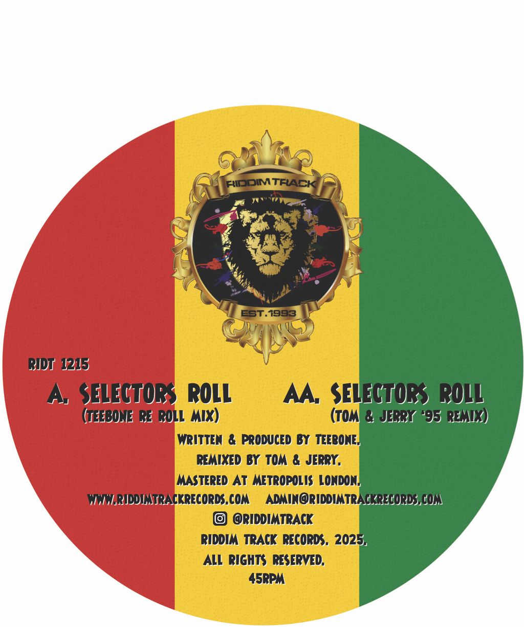 Teebone / Tom & Jerry - Selector’s Roll Remixes - Riddim Track Records - RIDT1215 - 12” Black Vinyl