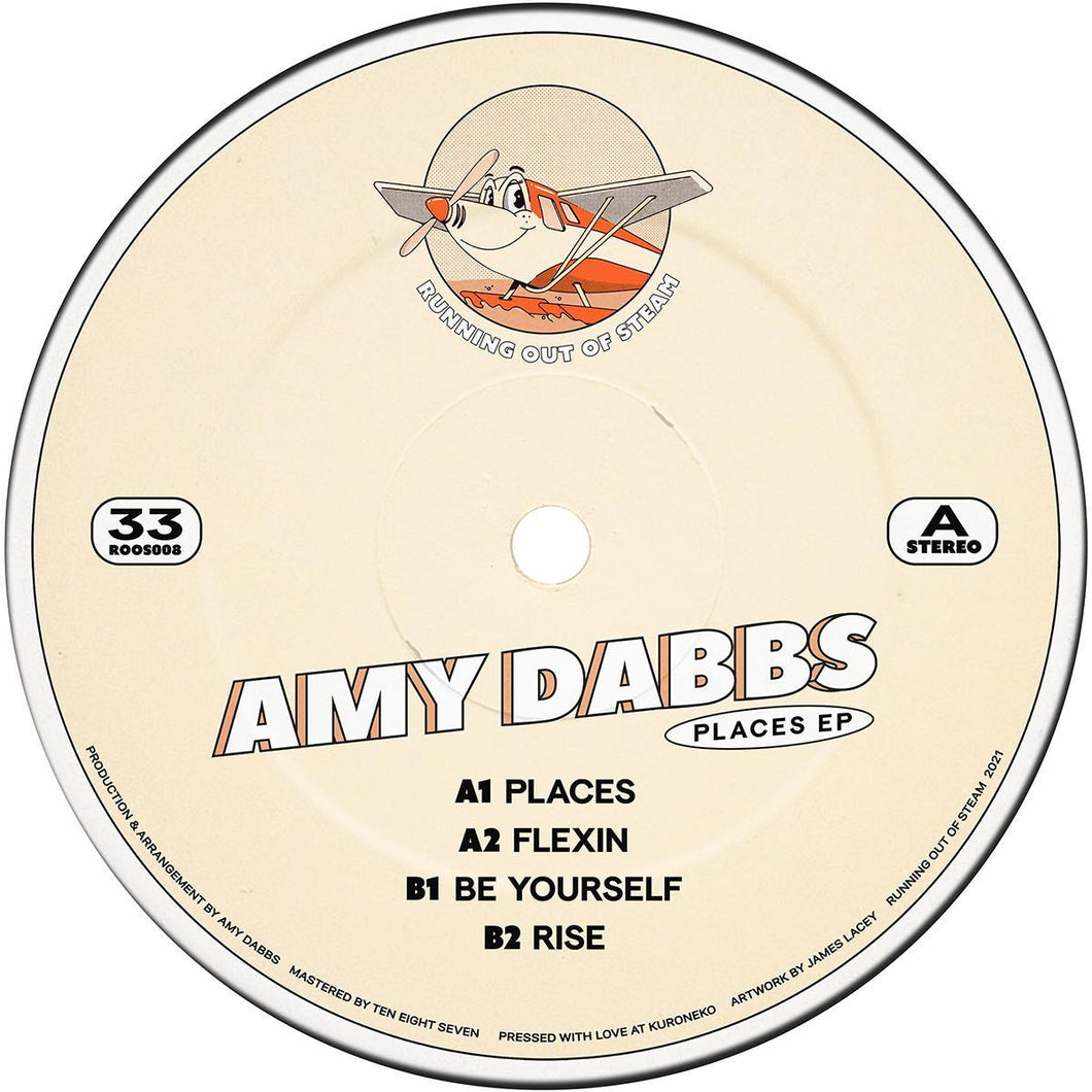 Amy Dabbs - Places EP [gold vinyl] - Running Out Of Steam - ROOS008 - 12