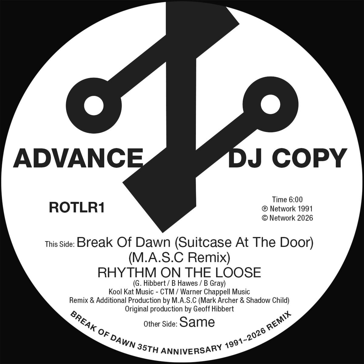 Rhythm On The Loose - Break Of Dawn (MASC Remix) - ROTLR1 label