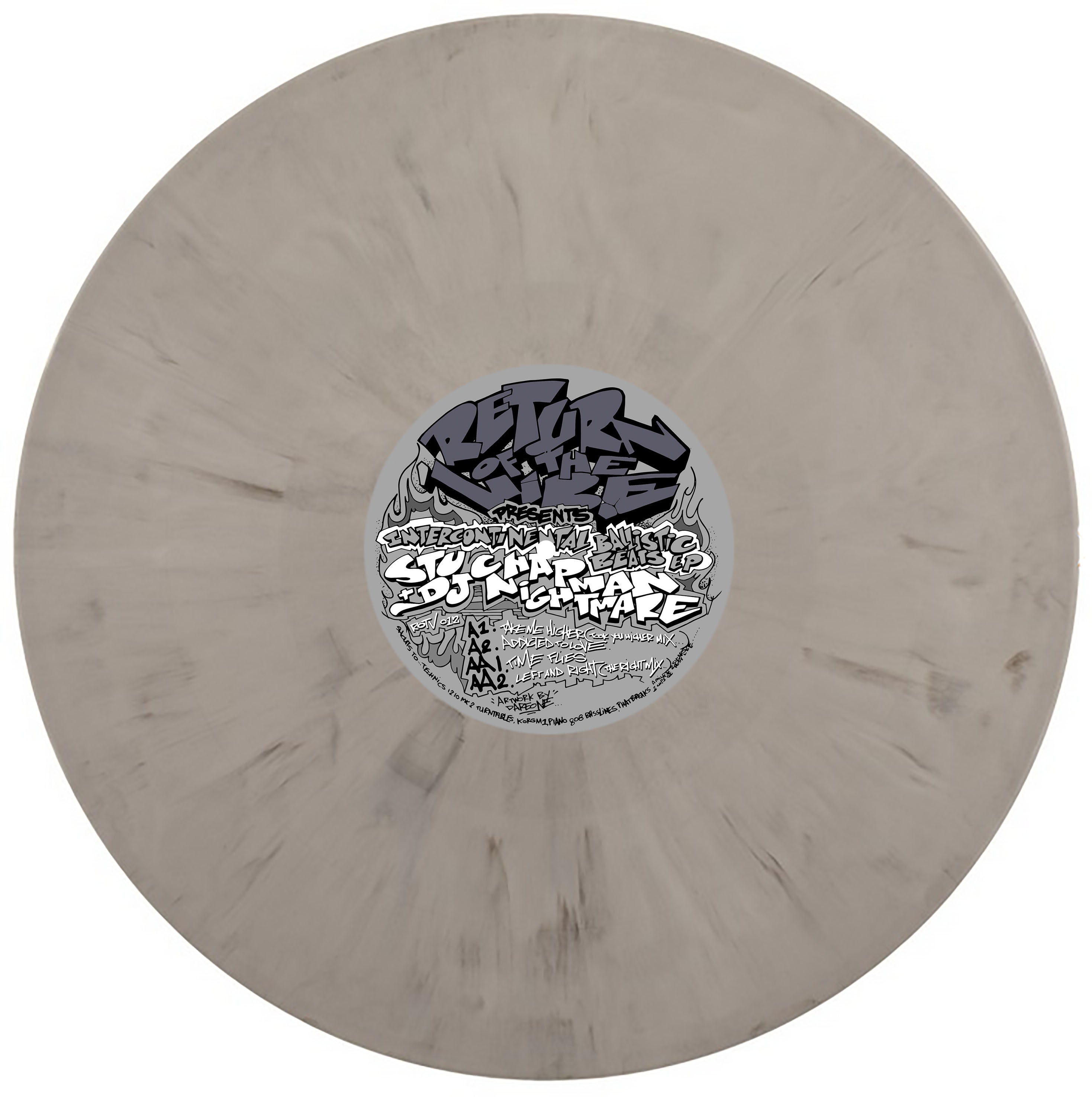 DJ Nightmare & Stu Chapman - Intercontinental Ballistic Beats EP - Return Of the Vibe - ROTV012 - 12" Marbled Ash Grey or Black Vinyl