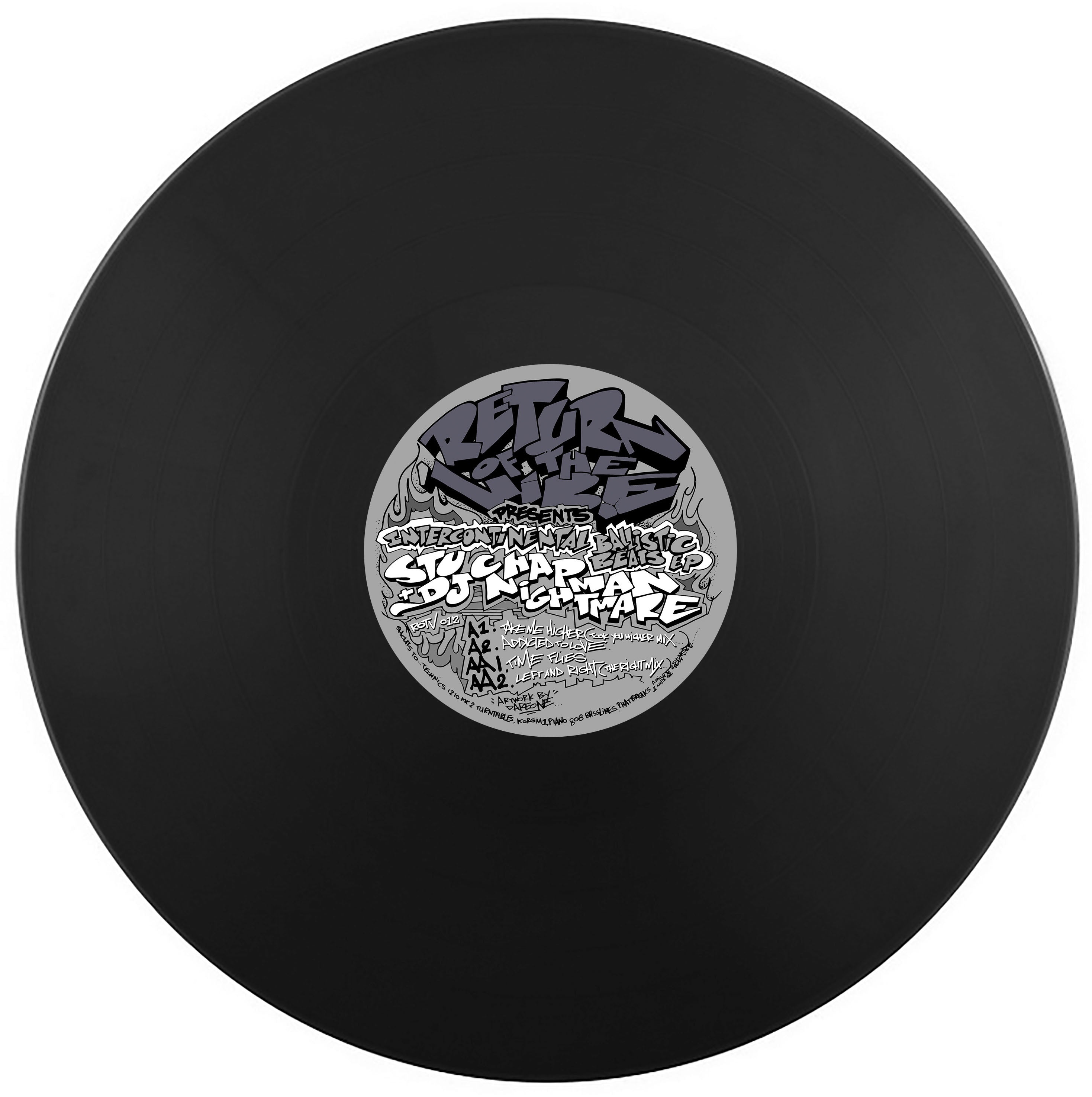 DJ Nightmare & Stu Chapman - Intercontinental Ballistic Beats EP - Return Of the Vibe - ROTV012 - 12" Marbled Ash Grey or Black Vinyl