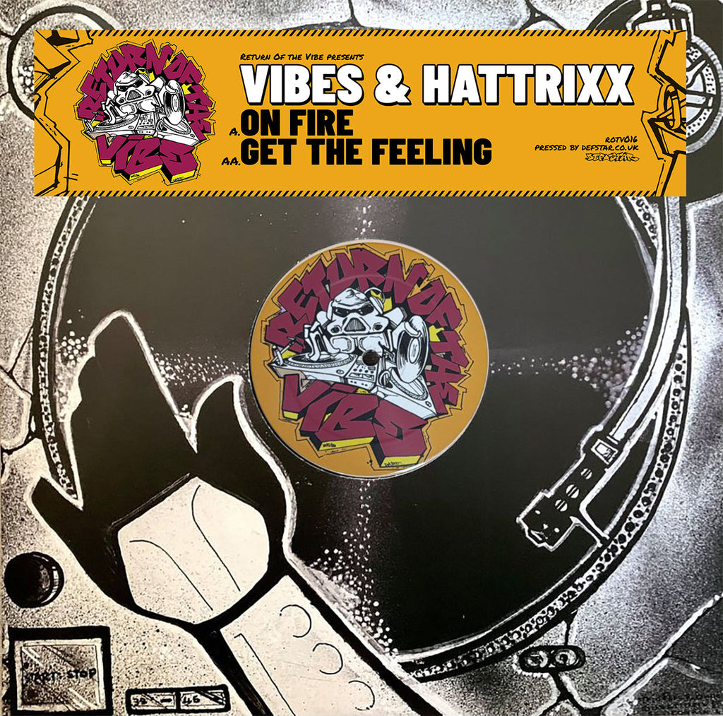 Vibes & Hattrixx - Return Of The Vibe - On Fire / Get The Feeling - ROTV016 -12" Peach Melba 12" Vinyl + Digi Download