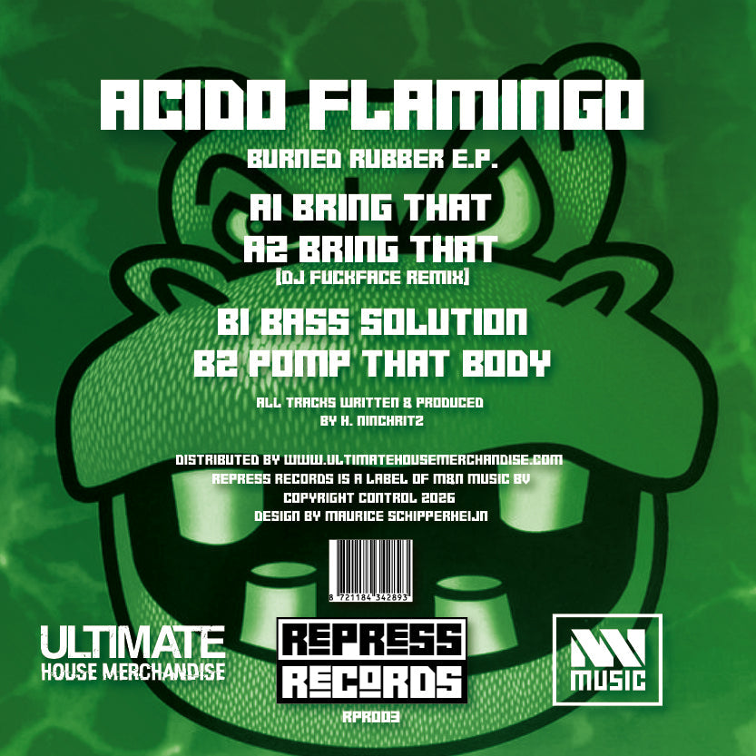 Acido Flamingo - Burned Rubber E.P. - RPR003 back