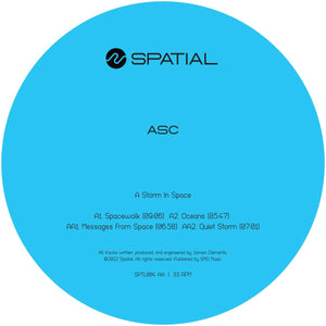 ASC - A Storm In Space [purple marbled vinyl / label sleeve]- Spatial Records - SPTL004 - 12" Marbled Vinyl