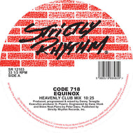 Code 718 (Danny Tenaglia) - Strictly Rhythm (BMG) - Equinox - SR12103 - 12