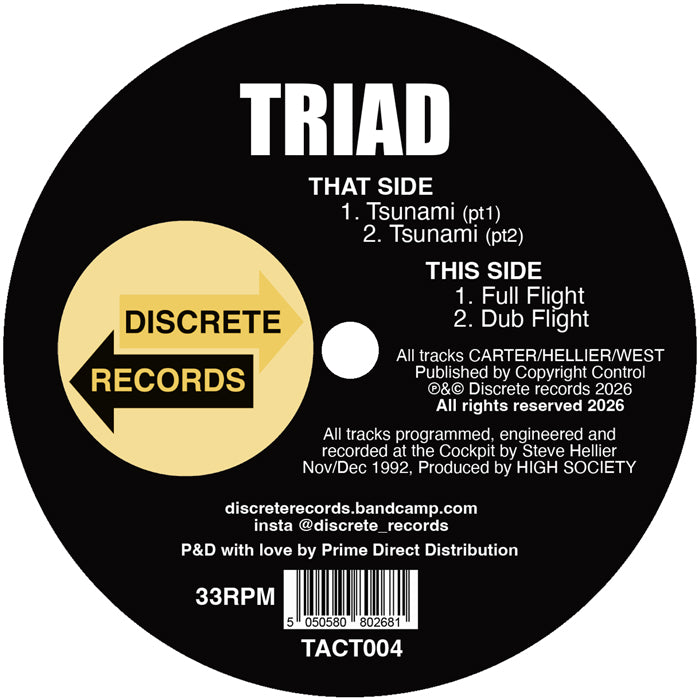 Triad - Tsunami / Full Flight - TACT004 back