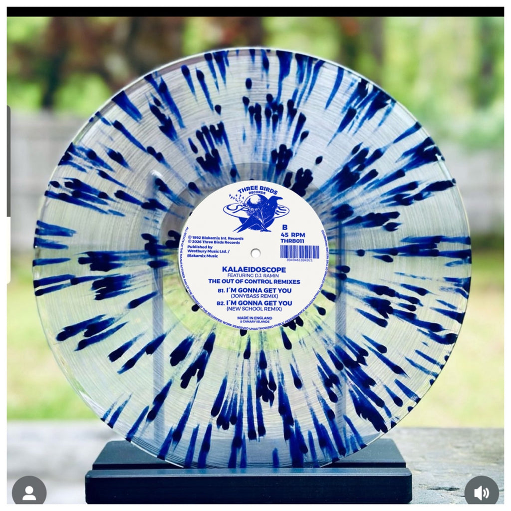 Kalaeidoscope featuring D.J. Ramin - The Out Of Control Remixes - THRB011 splattered blue vinyl