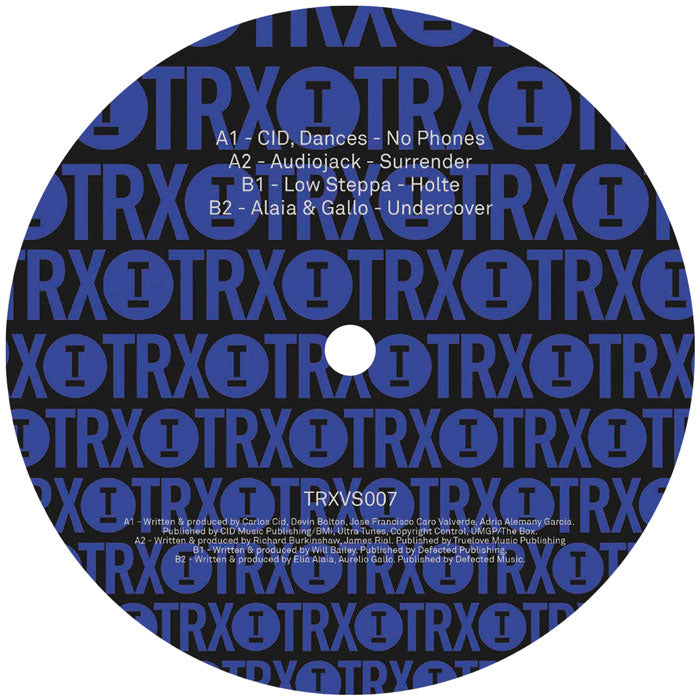 TRXVS007 disc face B with tracklist