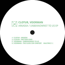 Load image into Gallery viewer, Clotur &amp; Voorman - Arkadia / Unbeknownst To Us EP [180 grams] - Vault Records - VAULTREC012 - 12" Vinyl - Techno - Dutch Import