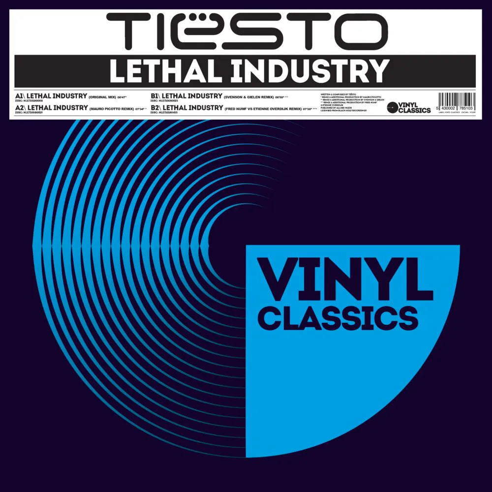 TIESTO - LETHAL INDUSTRY (remastered) Vinyl Classics  -  Belgium Import - 12