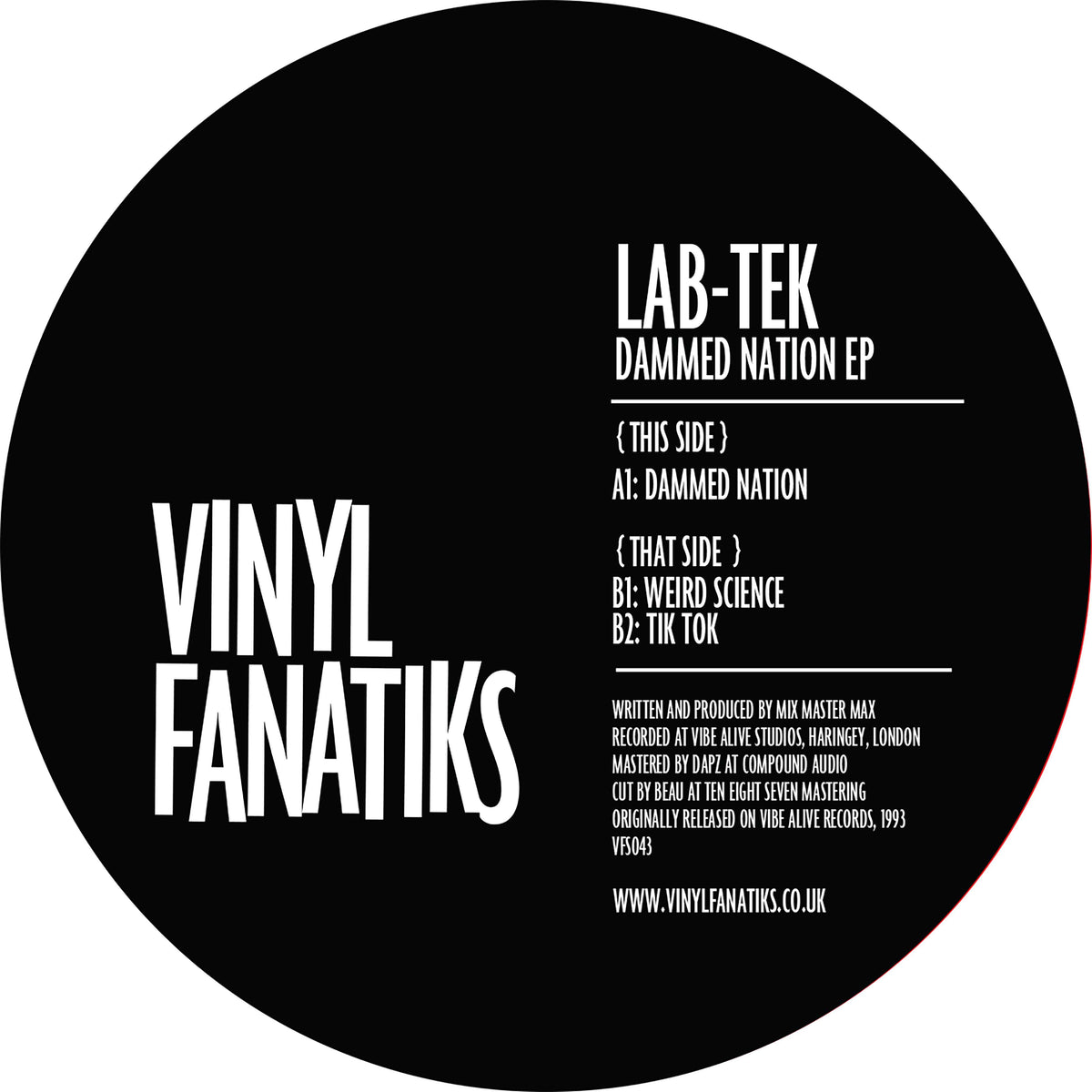 Lab-Tek - Dammed Nation EP - Vinyl Fanatiks - VFS043 - 12" Galactic Grey Vinyl - Vinyl - Very Good Plus (VG+)