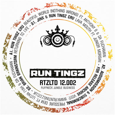 Jinx & Run Tingz Cru Ft. Junior Morgan / Brian Brainstorm - Ruffneck Jungle Business -Run Tingz Recordings – RTZLTD 12.002- 12 