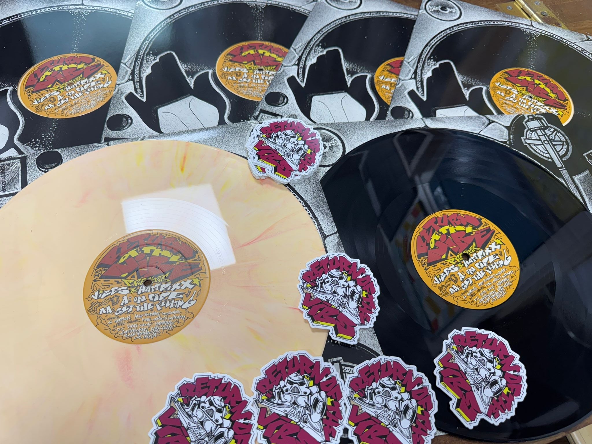Vibes & Hattrixx - Return Of The Vibe - On Fire / Get The Feeling - ROTV016 -12" Peach Melba 12" Vinyl + Digi Download
