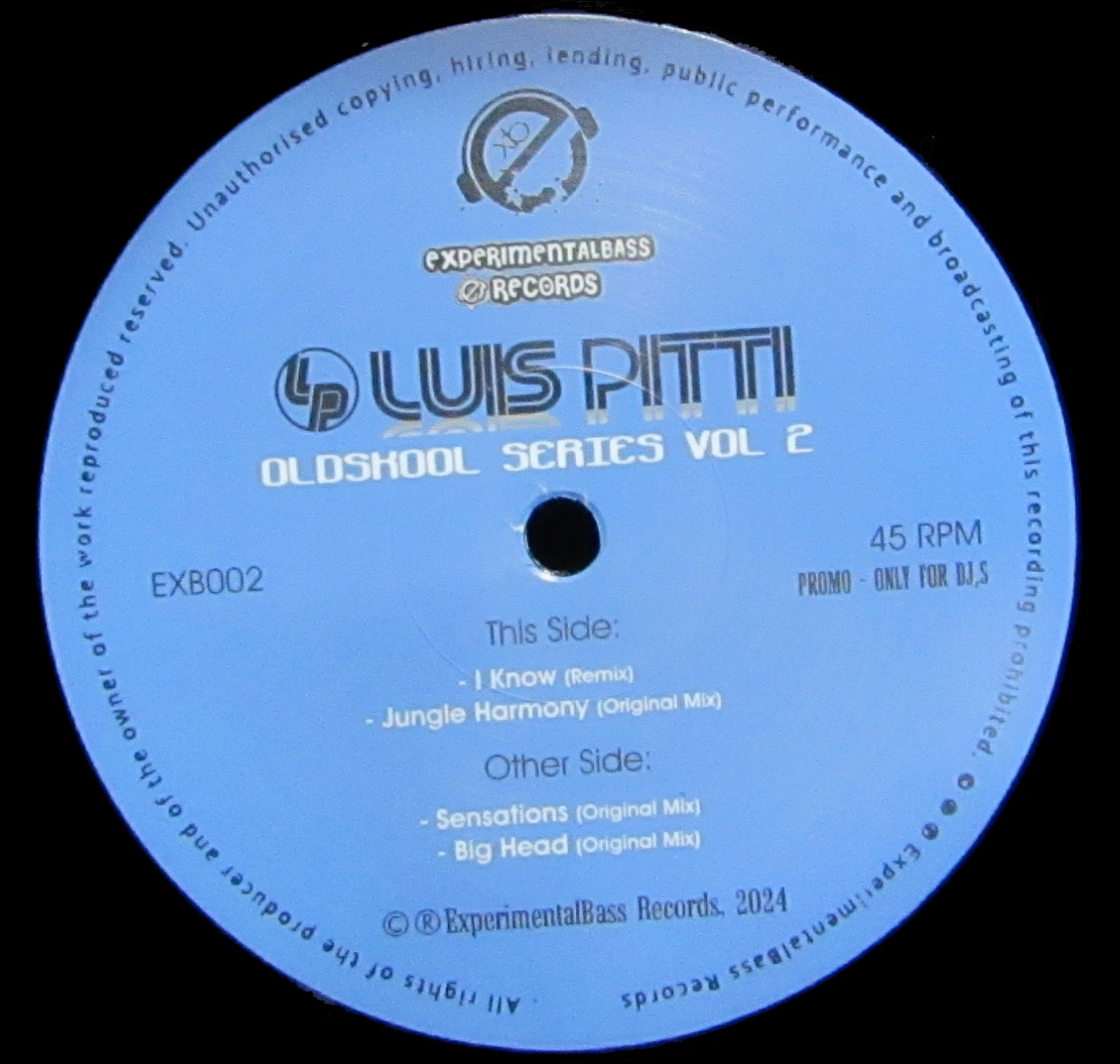 Luis Pitti - Old School Series Vol.2 - ExperimentalBass Records - EXB002 - 12" Vinyl