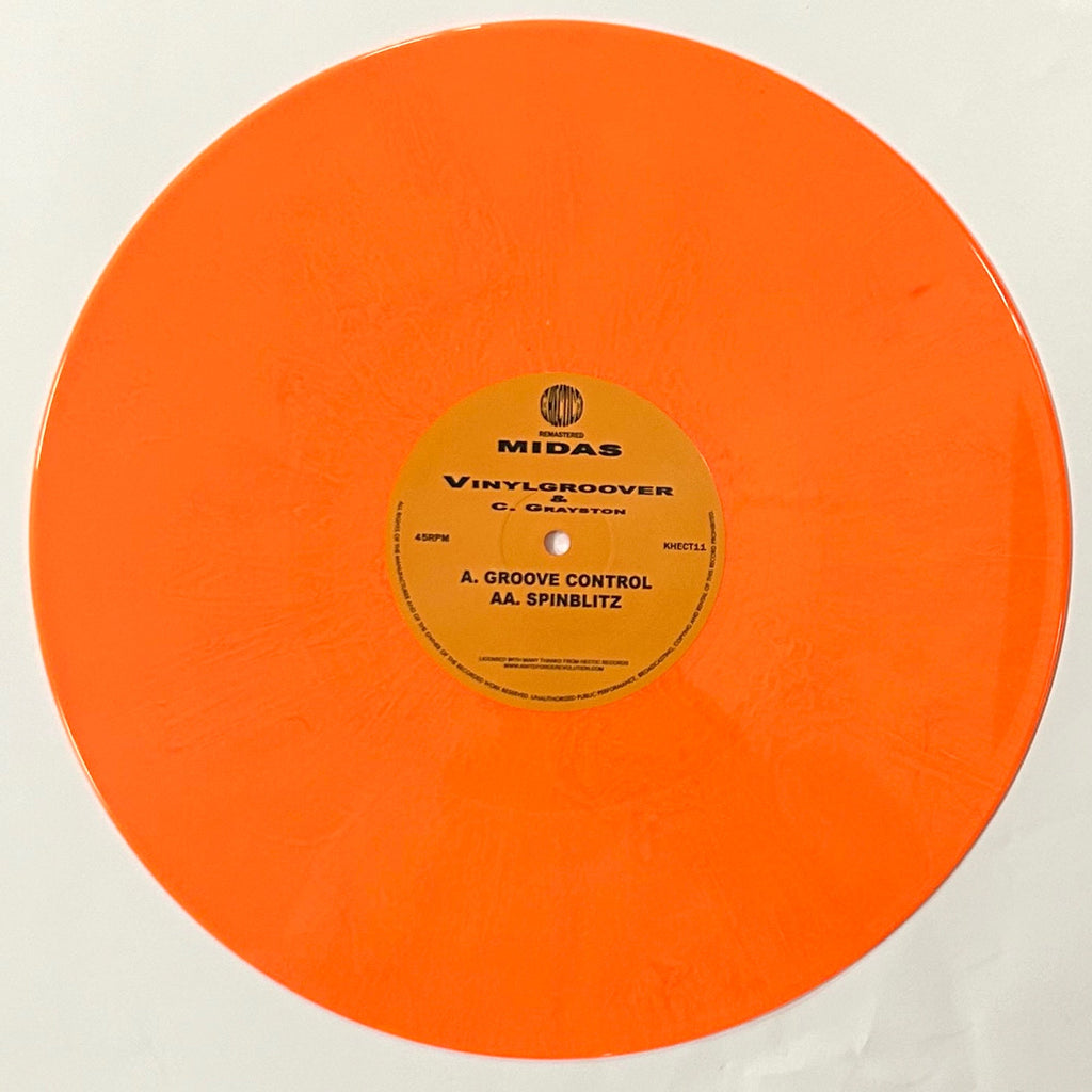 Midas - Vinylgroover & C Grayston - Groove Control - Hectic Records - KHECT11 - 12 " Neon Orange Vinyl