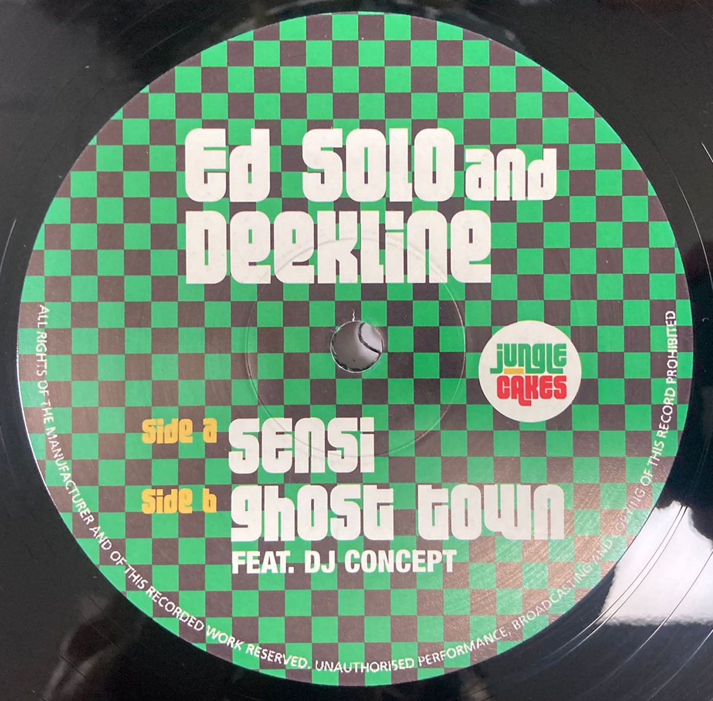 Ed Solo & Deekline - Sensi / Ghost Town - Jungle cakes - JC 008 - 12" Vinyl