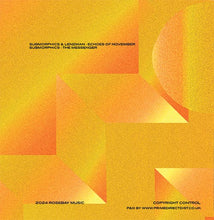 Load image into Gallery viewer, Submorphics / Lenzman - Echoes of November / The Messenger - ROSEBAY MUSIC  -  RSBY002 12&quot; Vinyl