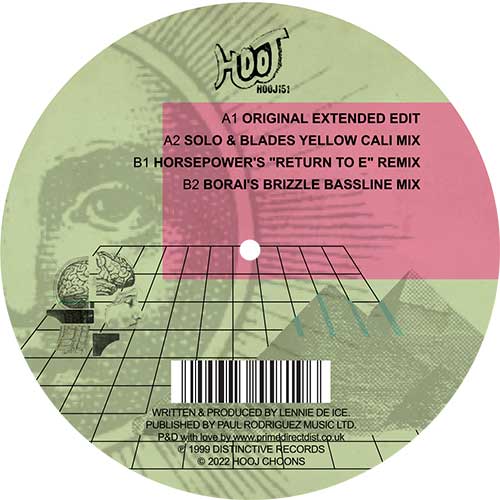 Lennie De Ice - We Are I.E. - Remixes+ original  - HOOJ Tunes - HOOJ151 - 12" vinyl