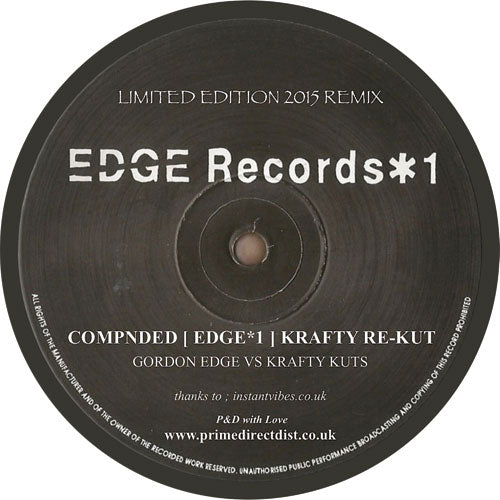 Gordon Edge - Compnded  [EDGE*1] - Edge Records Ltd - EDGE01 - House, Break Beat, Acid - 12" Vinyl