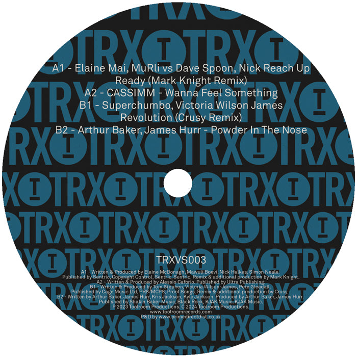 Elaine Mai, MuRli vs Dave Spoon, Nick Reach Up / CASSIMM /Superchumbo, Victoria Wilson James/ James Hurr - Toolroom Trax Sampler Vol. 3 - TOOLROOM TRAX  - 12" Vinyl - TRXVS003